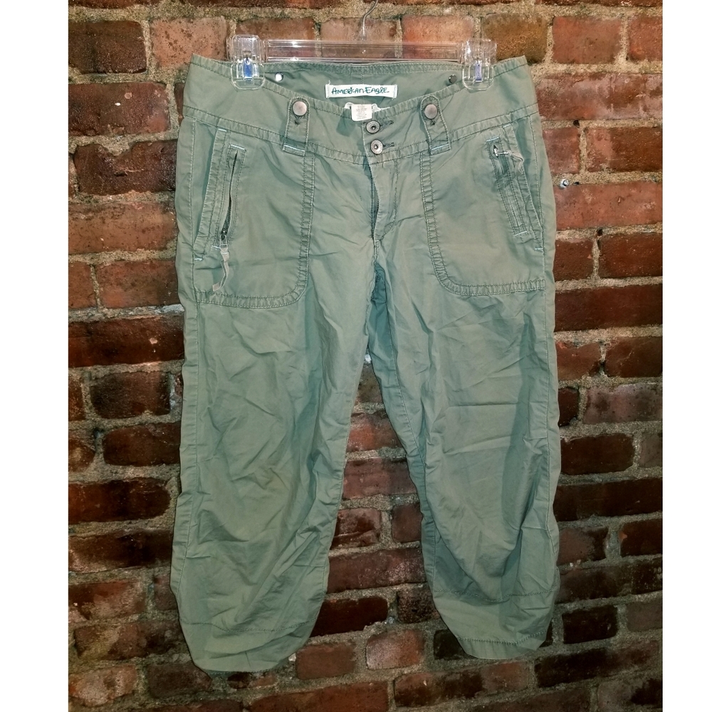 Capri Pants, Fatigue Green, Am. Eagle, Sz 4